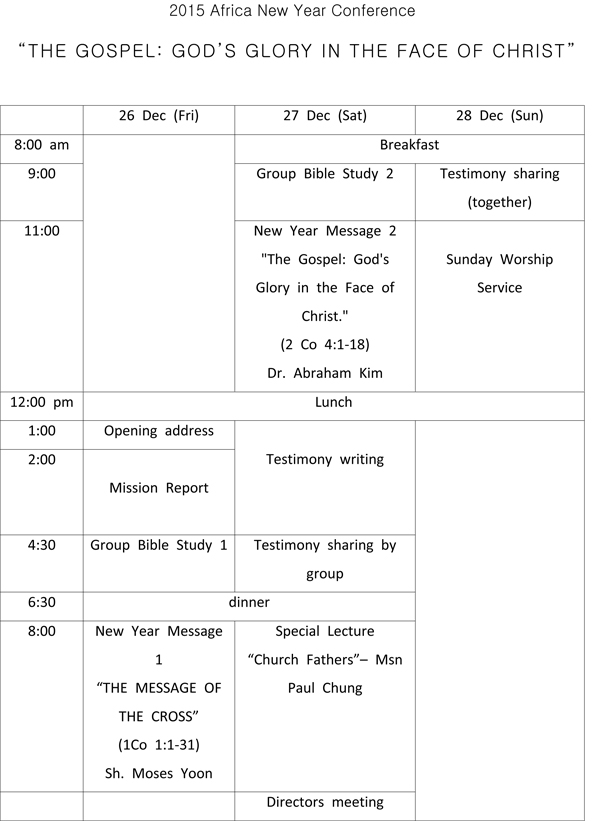 Africa New Year Conference 2015