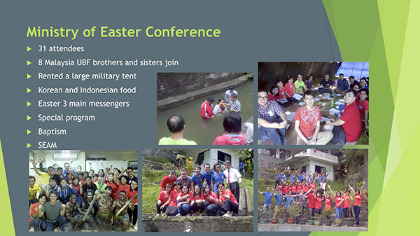 Jakarta  UBF (Indonesia) Mission Report Presentation