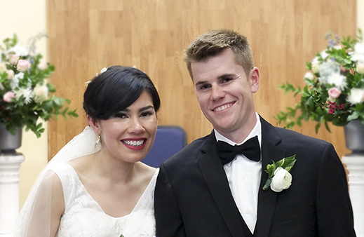 God Blessed the wedding between Nate Turnock & Marie Juarez