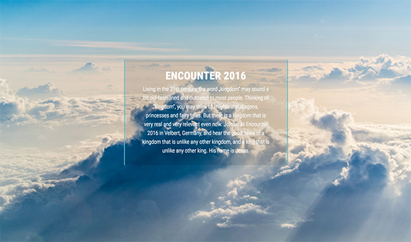 The European Youth Conference "Encounter 2016" 