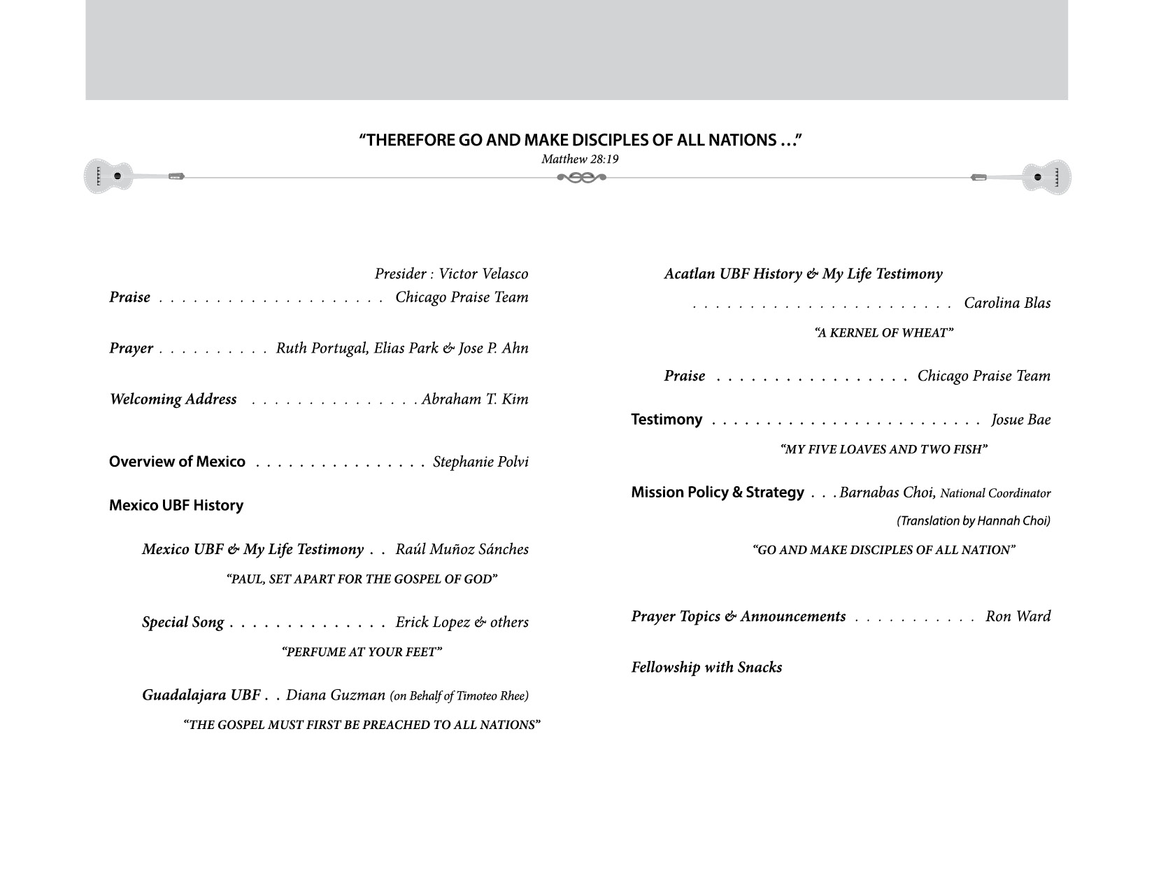 Mexico Night Program (Chicago UBF)