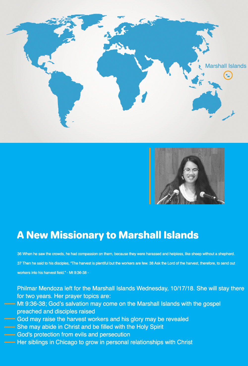 A New Missionary was Sent Out from Chicago UBF, CHICAGO 