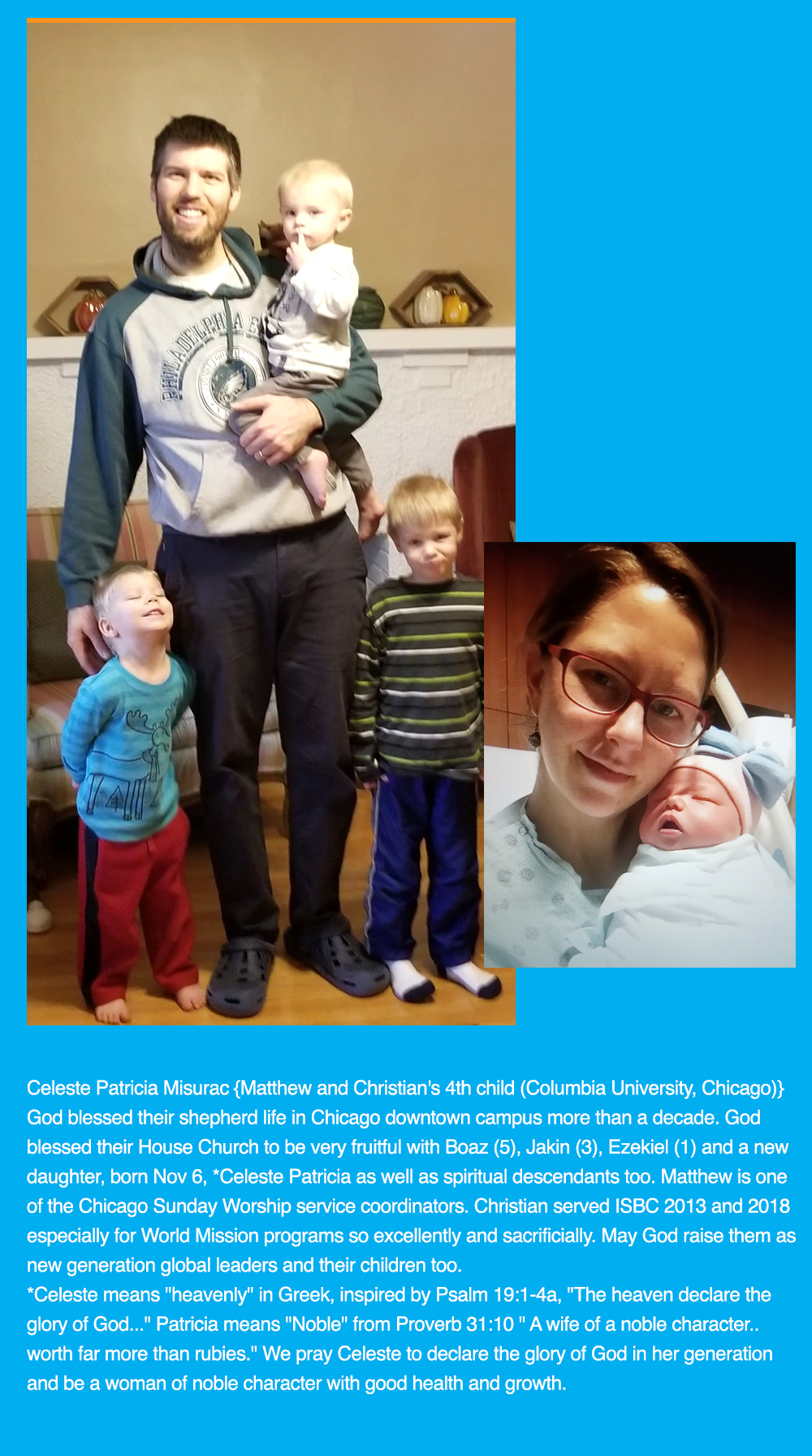 Celeste Patricia Misurac was Born in Matthew & Christine Musurac's Family, CHICAGO