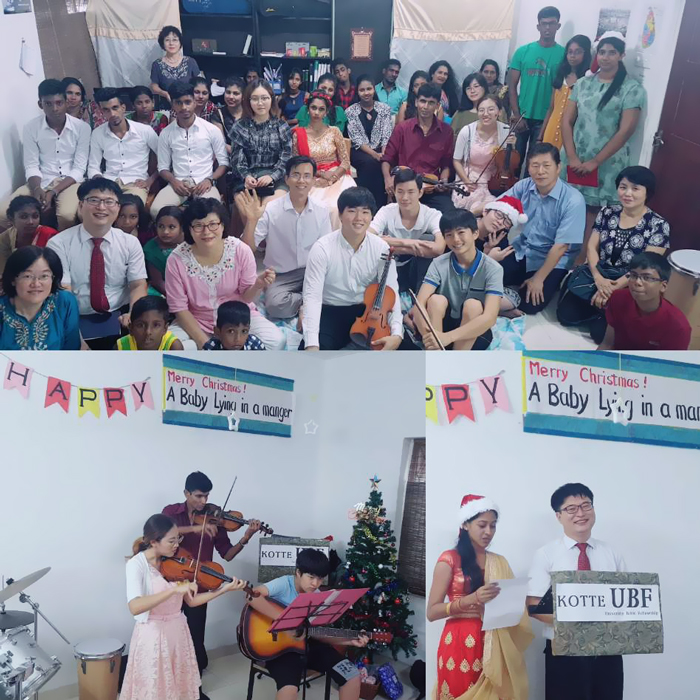 K.t. UBF Christmas Worship service in S. country, Asia