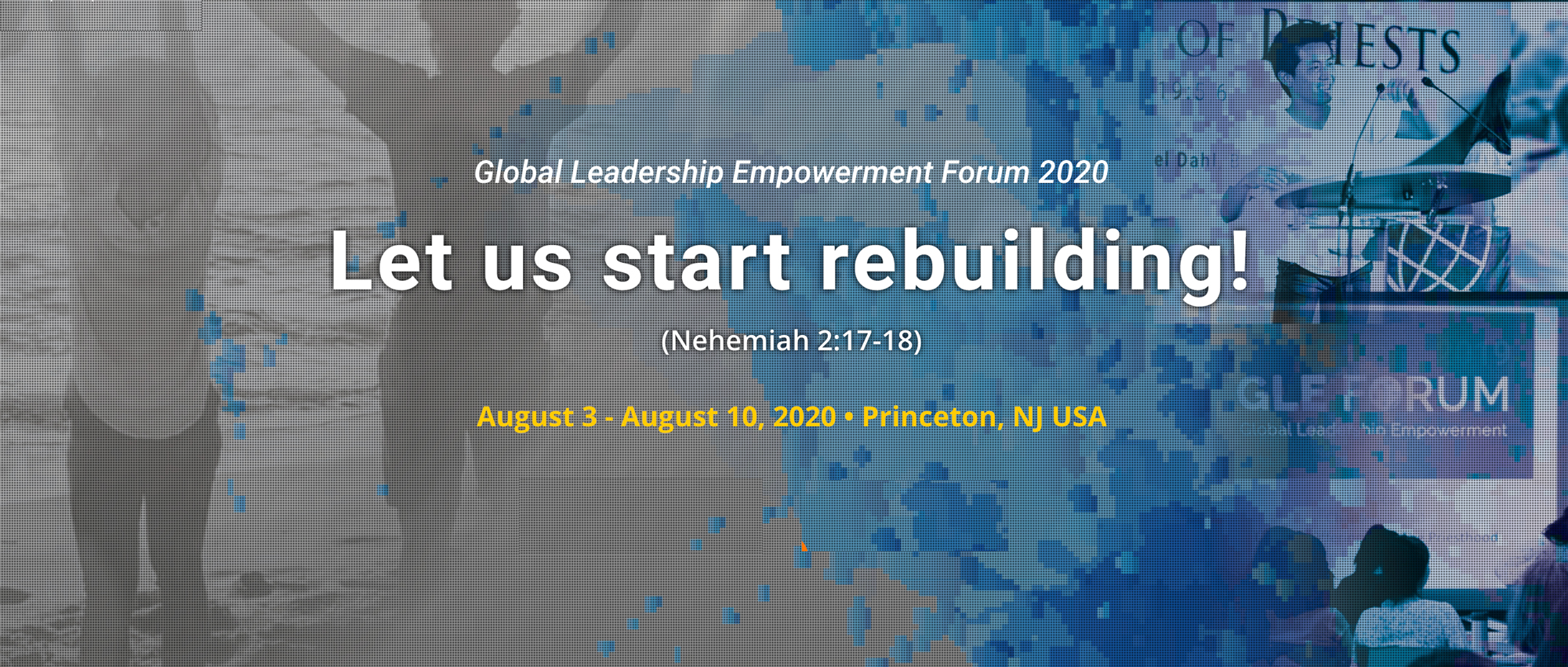 <Update> Web Meeting Due to Covid-19 & Registration - Global Leadership Empowerment Forum (GLEF) 2020 (August 3-10 @Princeton, NJ, USA) 