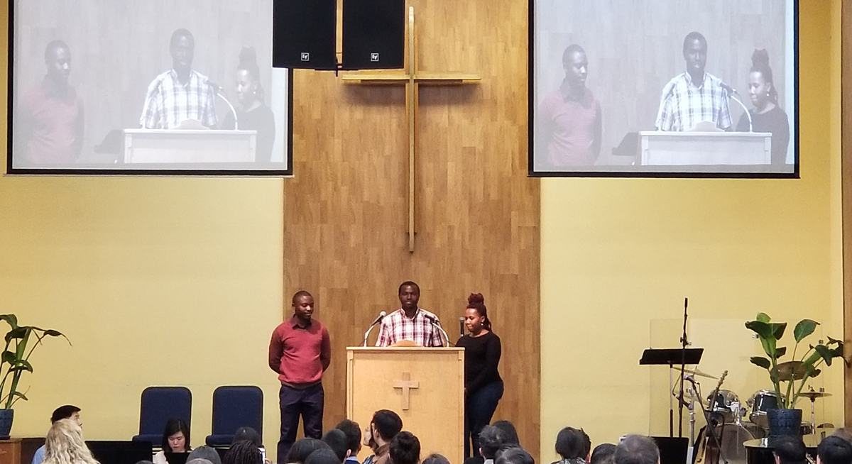 Zacheous from Uganda Visited Chicago UBF and Shared the Work of God in Uganda and Iowa, USA. 