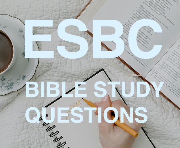 (EUROPE) 2024 ESBC Group Bible Study Questions