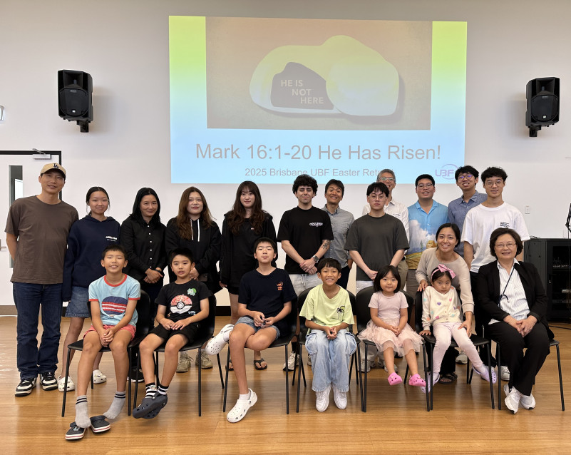 (AUSTRALIA) Brisbane UBF Thanks God for the Hope of a Wonderful New Life and God's Kingdom in Christ at Their Easter Retreat